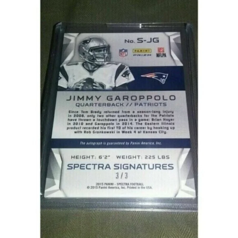 3/3 JIMMY GAROPPOLO Panini Spectra Auto Signature Prizm Refractor LA RAMS